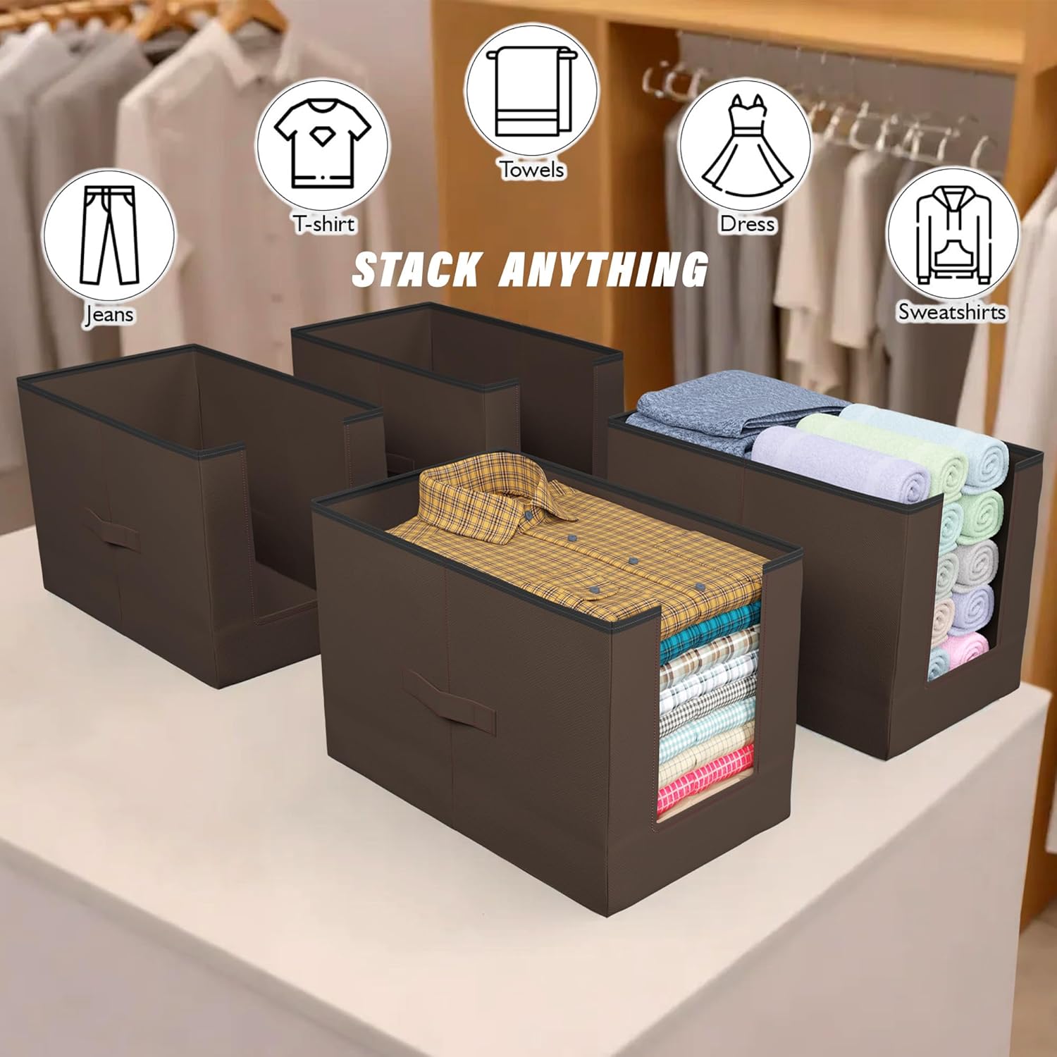 shirt stacker for storage